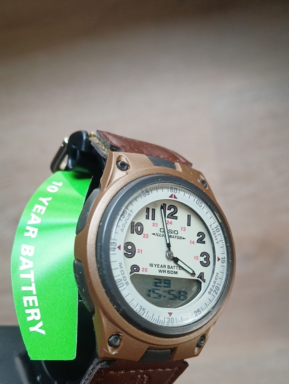 Casio Brown and Cream Analog-Digital Men's Watch